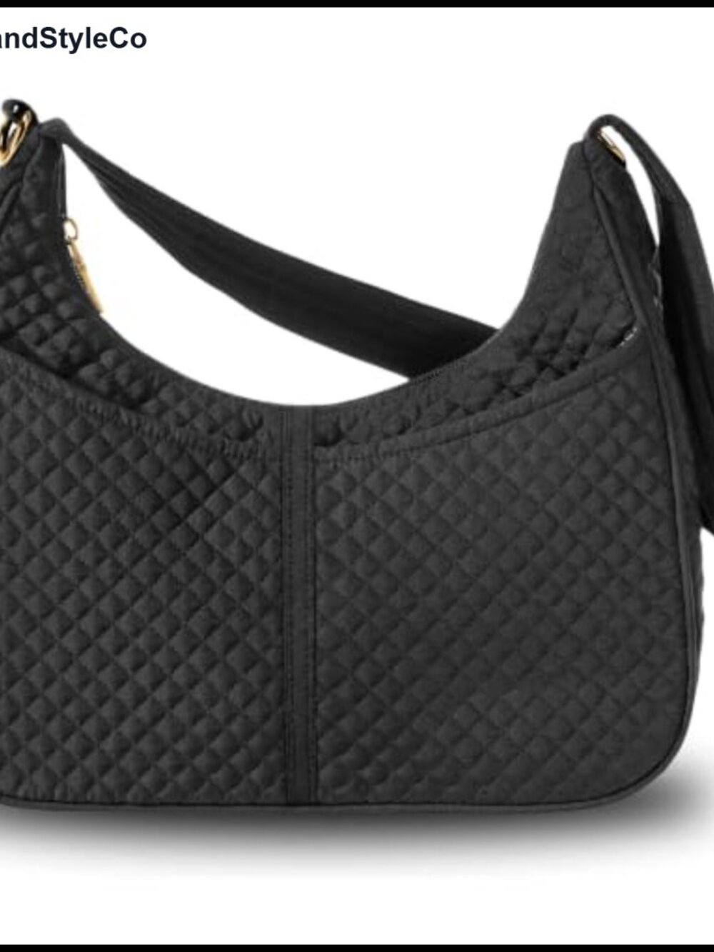 Quilted Puffer Crossbody Hobo Bag Lightweight Cotton Adjustable Strap Travel